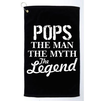 Pops The Man Myth Legend Platinum Collection Golf Towel