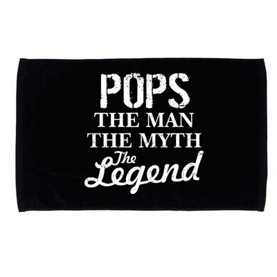 Pops The Man Myth Legend Microfiber Hand Towel