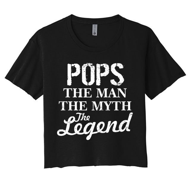 Pops The Man Myth Legend Crop Top