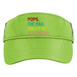 Pops The Man The Myth The Legend Funny Grandpa Adult Drive Performance Visor