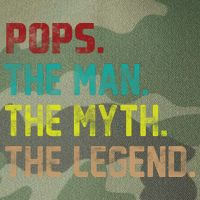 Pops The Man The Myth The Legend Funny Grandpa Legacy Tie Dye Trucker Hat