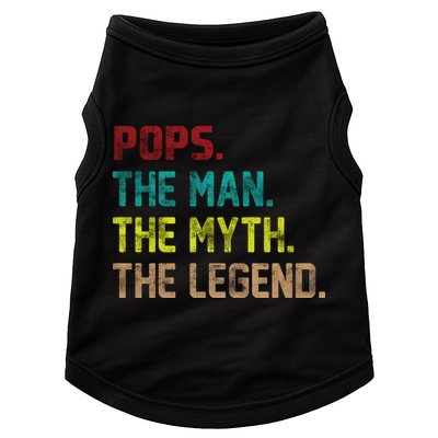 Pops The Man The Myth The Legend Funny Grandpa Doggie Tank