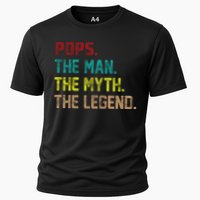 Pops The Man The Myth The Legend Funny Grandpa Performance Shirt