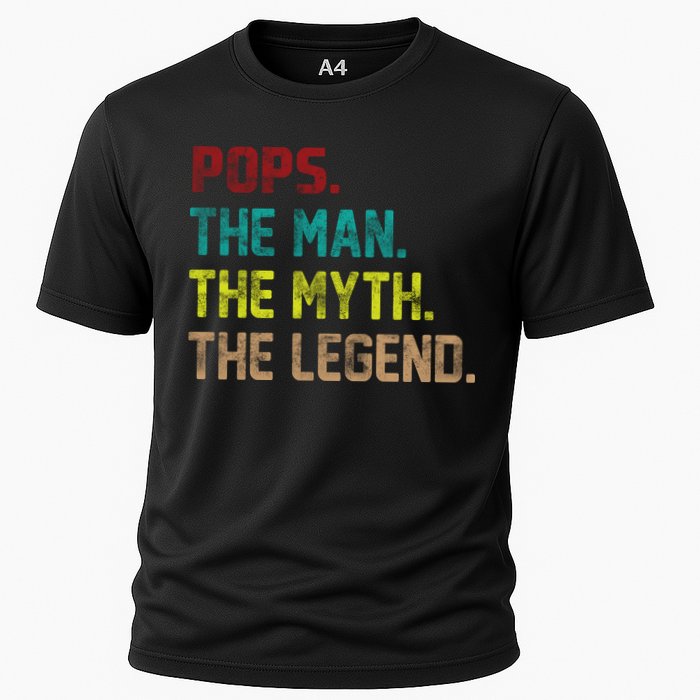 Pops The Man The Myth The Legend Funny Grandpa Performance Shirt