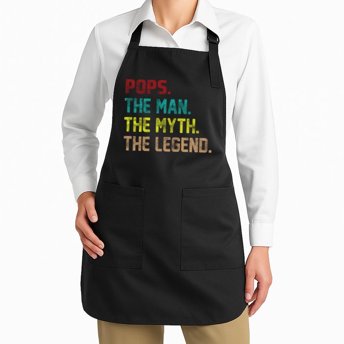 Pops The Man The Myth The Legend Funny Grandpa Apron
