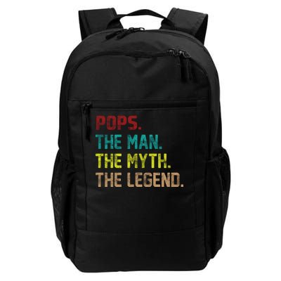 Pops The Man The Myth The Legend Funny Grandpa Daily Commute Backpack