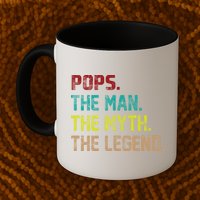 Pops The Man The Myth The Legend Funny Grandpa Mug