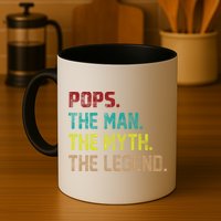 Pops The Man The Myth The Legend Funny Grandpa Mug