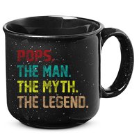 Pops The Man The Myth The Legend Funny Grandpa 15oz Campfire Ceramic Mug