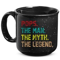 Pops The Man The Myth The Legend Funny Grandpa 15oz Campfire Ceramic Mug