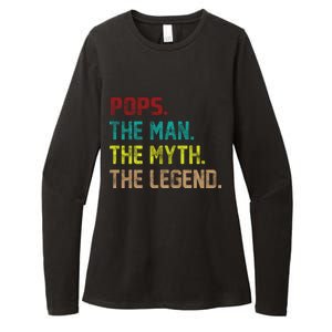 Pops The Man The Myth The Legend Funny Grandpa Womens CVC Long Sleeve Shirt