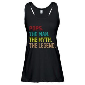 Pops The Man The Myth The Legend Funny Grandpa Ladies Essential Flowy Tank