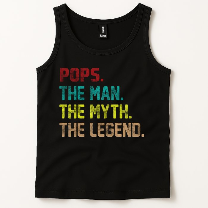 Pops The Man The Myth The Legend Funny Grandpa Tank Top
