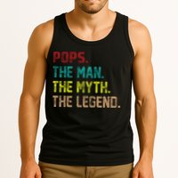 Pops The Man The Myth The Legend Funny Grandpa Tank Top
