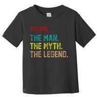 Pops The Man The Myth The Legend Funny Grandpa Toddler T-Shirt