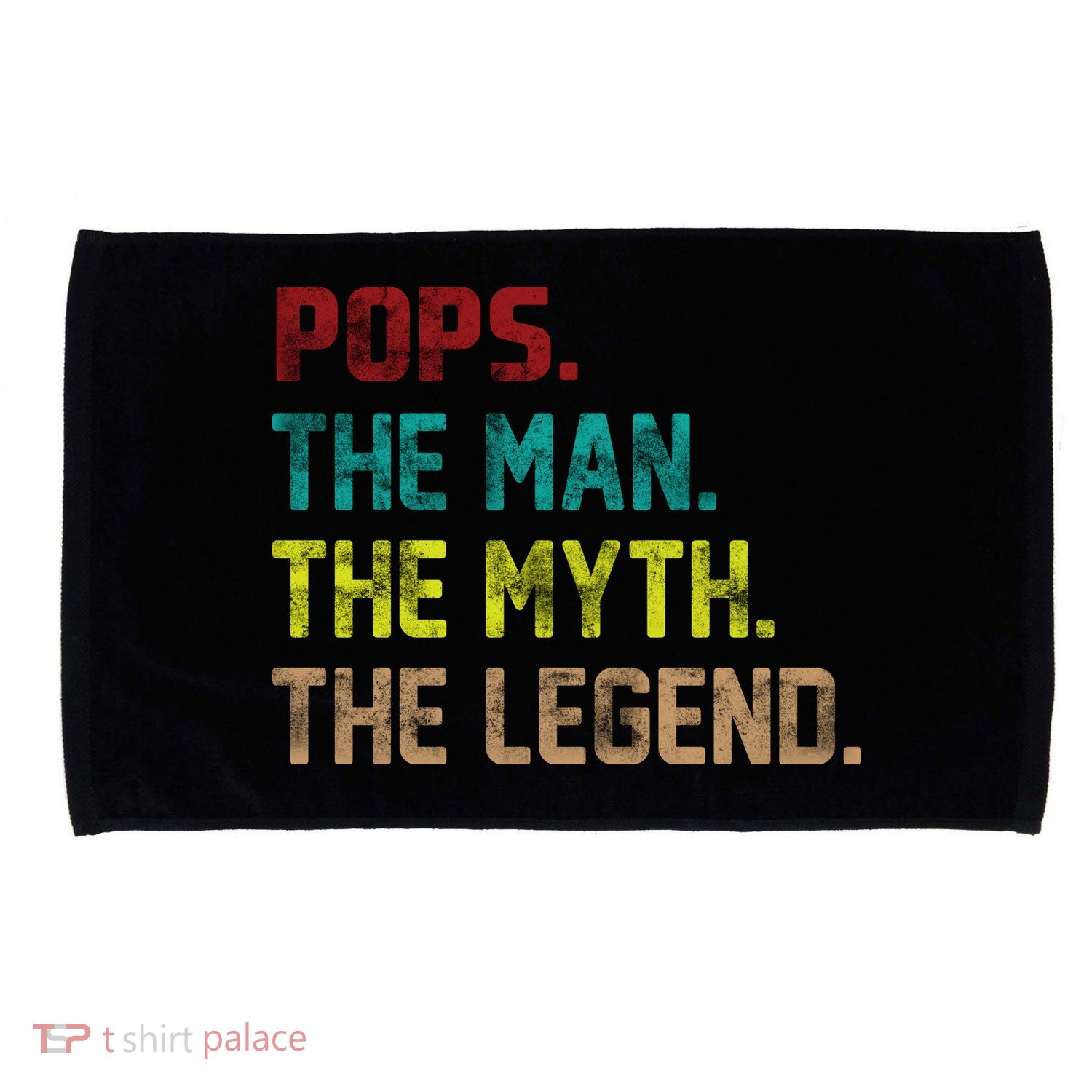 Pops The Man The Myth The Legend Funny Grandpa Microfiber Hand Towel