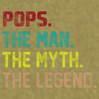 Pops The Man The Myth The Legend Funny Grandpa Garment-Dyed Women's Muscle Tee