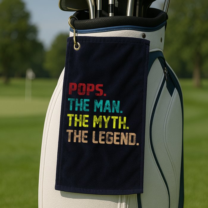 Pops The Man the Myth the Legend Golf Towel