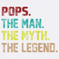 Pops The Man The Myth The Legend Funny Grandpa Garment-Dyed Sweatshirt