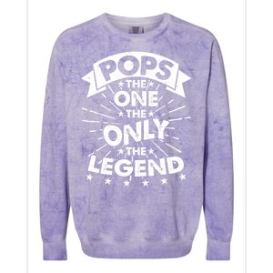 Pops The One The Only The Legend Colorblast Crewneck Sweatshirt