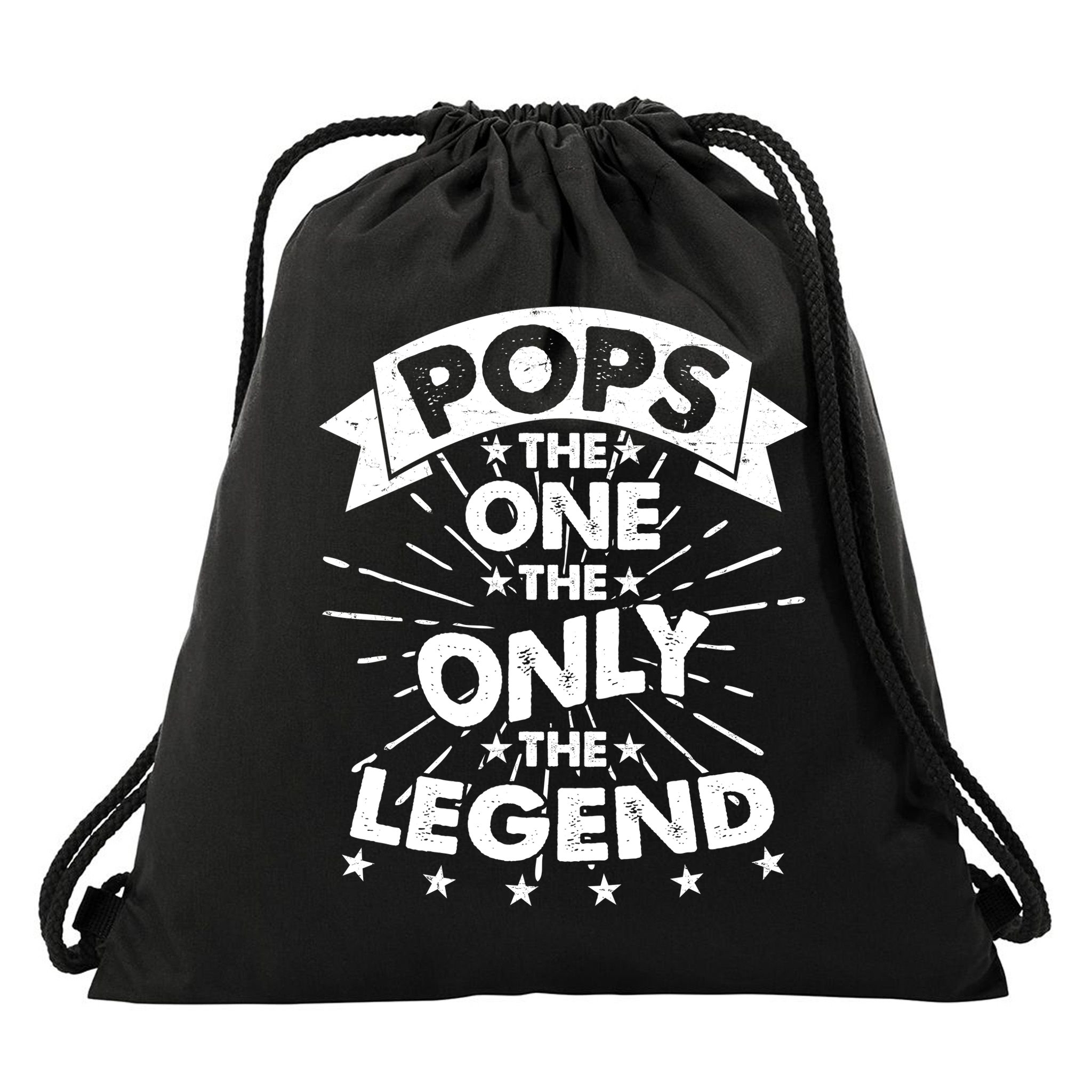 Pops The One The Only The Legend Drawstring Bag
