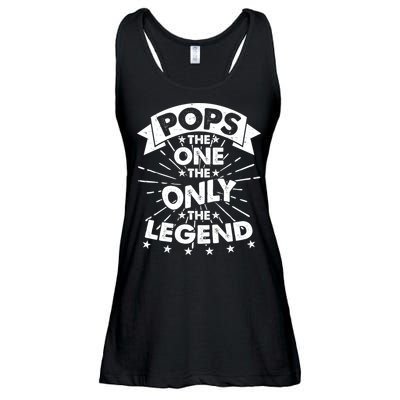 Pops The One The Only The Legend Ladies Essential Flowy Tank