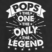 Pops The One The Only The Legend Crop Fleece Hoodie