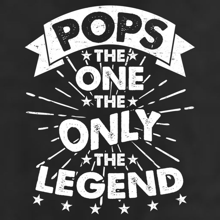 Pops The One The Only The Legend Crop Fleece Hoodie