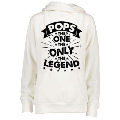 Pops The One The Only The Legend Womens Funnel Neck Pullover Hood