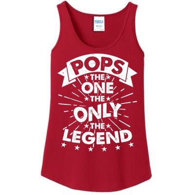 Pops The One The Only The Legend Ladies Essential Tank