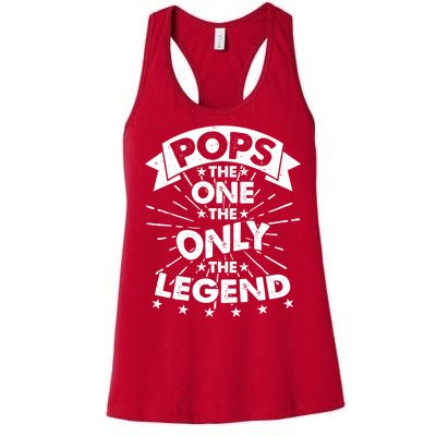 Pops The One The Only The Legend Women's Racerback Tank