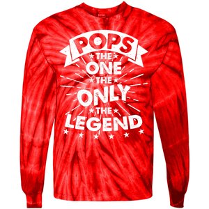 Pops The One The Only The Legend Tie-Dye Long Sleeve Shirt