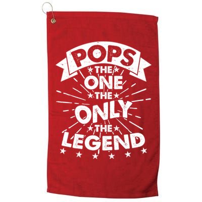 Pops The One The Only The Legend Golf Towel