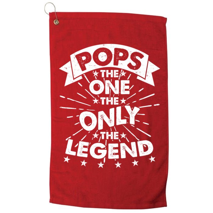 Pops The One The Only The Legend Golf Towel