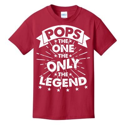 Pops The One The Only The Legend Kids T-Shirt