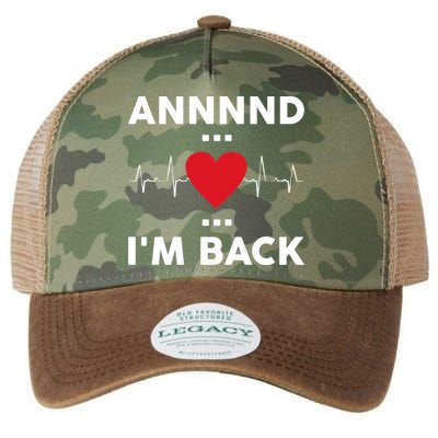 Post Operation Red Heart Back Open Heart Surgery Warrior Gift Legacy Tie Dye Trucker Hat