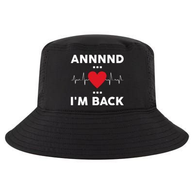 Post Operation Red Heart Back Open Heart Surgery Warrior Gift Cool Comfort Performance Bucket Hat