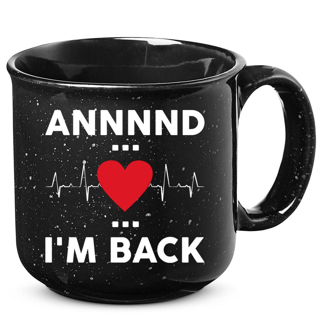 Post Operation Red Heart Back Open Heart Surgery Warrior Gift 15oz Campfire Ceramic Mug