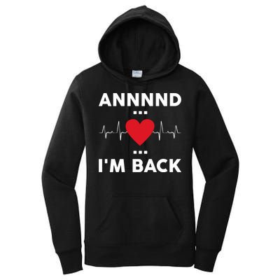 Post Operation Red Heart Back Open Heart Surgery Warrior Gift Women's Pullover Hoodie