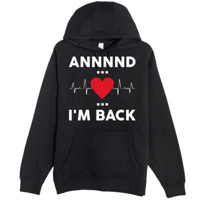 Post Operation Red Heart Back Open Heart Surgery Warrior Gift Premium Pullover Hoodie