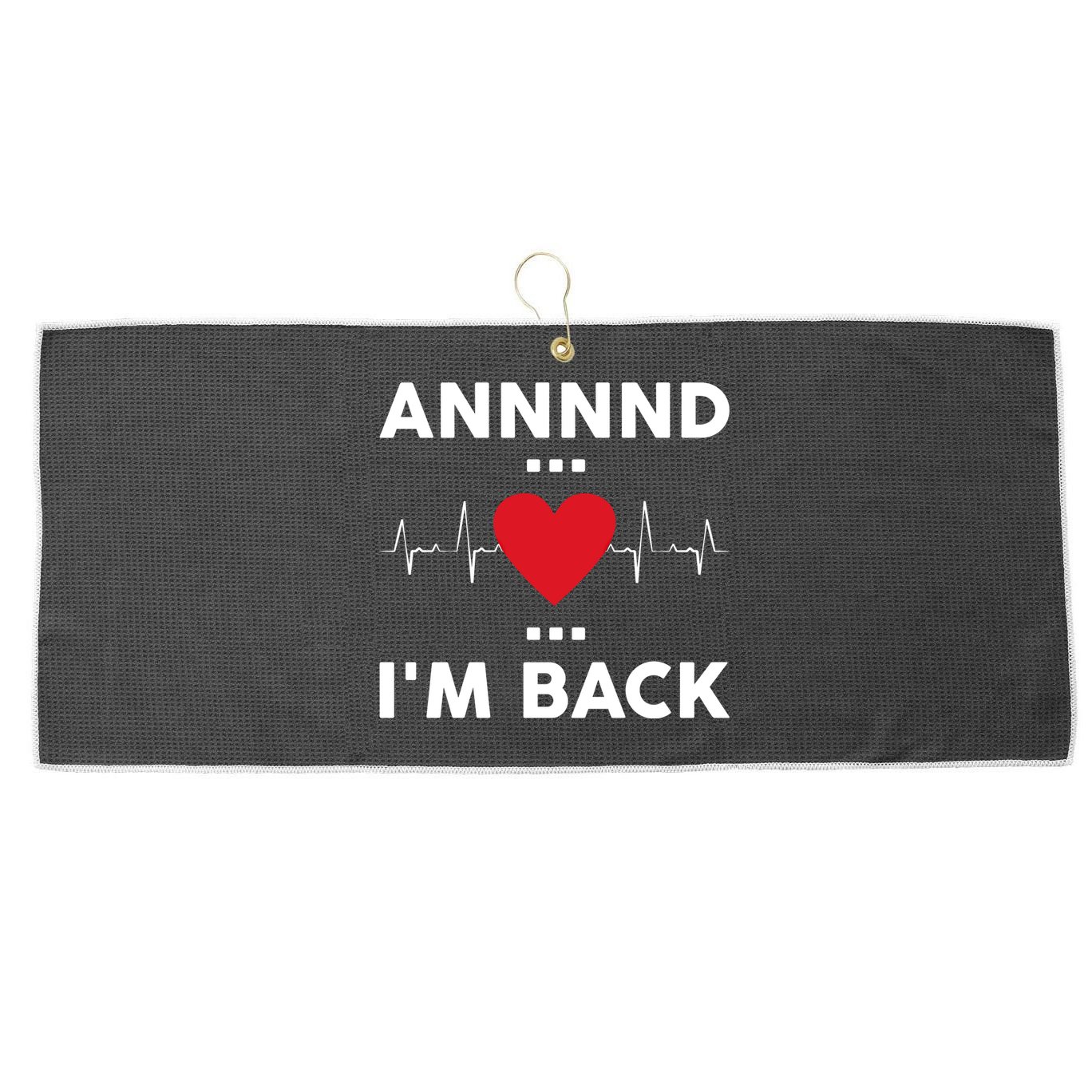 Post Operation Red Heart Back Open Heart Surgery Warrior Gift Large Microfiber Waffle Golf Towel