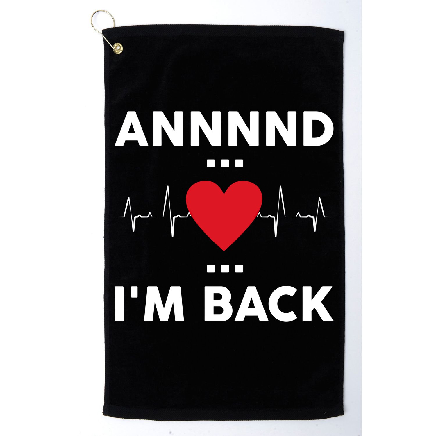 Post Operation Red Heart Back Open Heart Surgery Warrior Gift Golf Towel