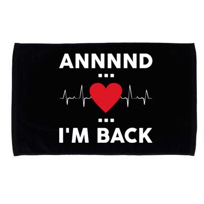 Post Operation Red Heart Back Open Heart Surgery Warrior Gift Microfiber Hand Towel