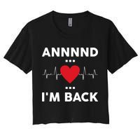 Post Operation Red Heart Back Open Heart Surgery Warrior Gift Women's Crop Top Tee