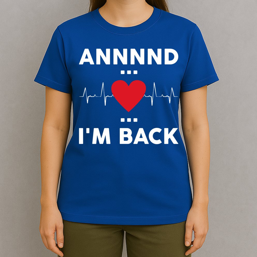 Post Operation Red Heart Back Open Heart Surgery Warrior Gift T-Shirt