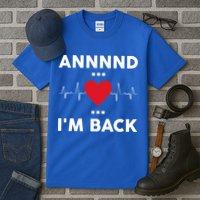 Post Operation Red Heart Back Open Heart Surgery Warrior Gift Tall T-Shirt