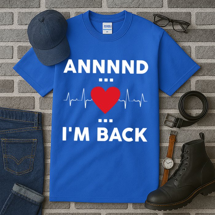 Post Operation Red Heart Back Open Heart Surgery Warrior Gift Tall T-Shirt