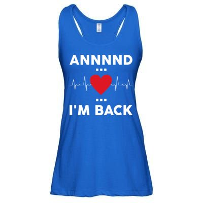 Post Operation Red Heart Back Open Heart Surgery Warrior Gift Ladies Essential Flowy Tank