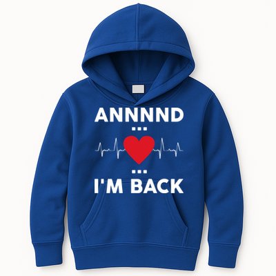 Post Operation Red Heart Back Open Heart Surgery Warrior Gift Kids Hoodie