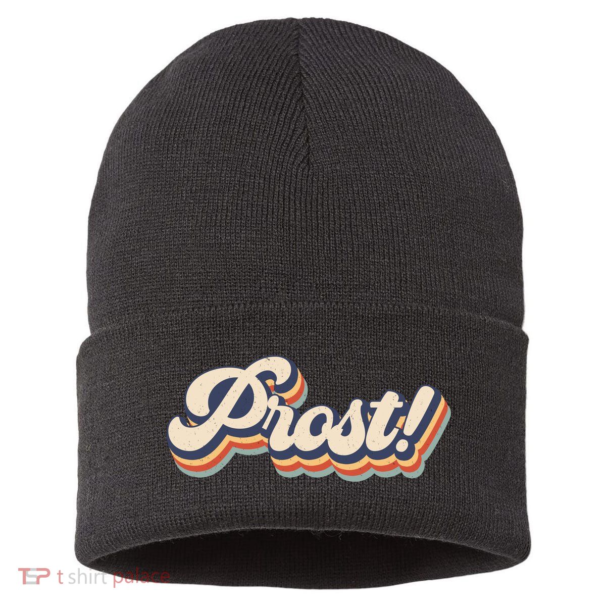 Prost Oktoberfest Retro Groovy Sustainable Knit Beanie